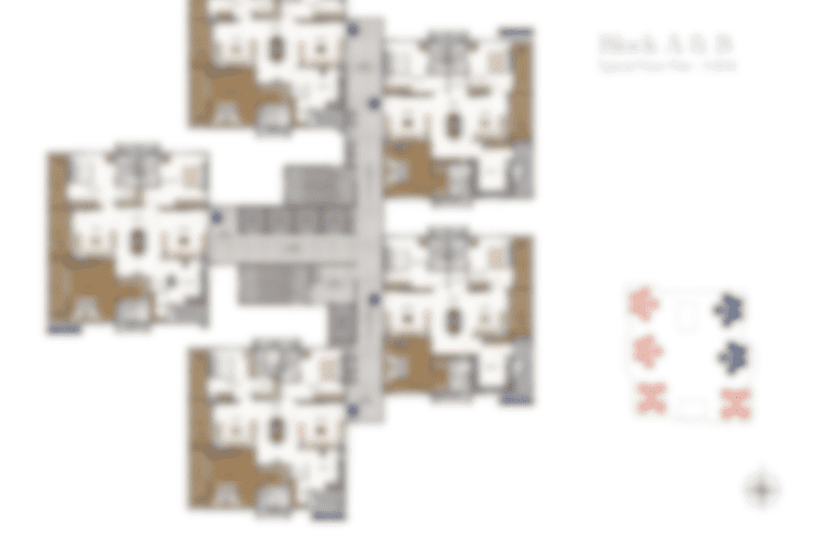 "3 & 4 BHK apartment floor plan at Gamya by Supadha, designed for spacious and modern living."