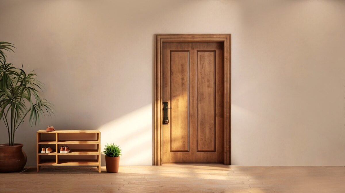 "Elegant 8-feet tall doors at Gamya by Supadha, enhancing grandeur and spaciousness."