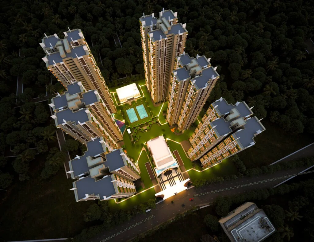 "Gamya by Supadha – A luxurious high-rise residential community offering premium living experiences."