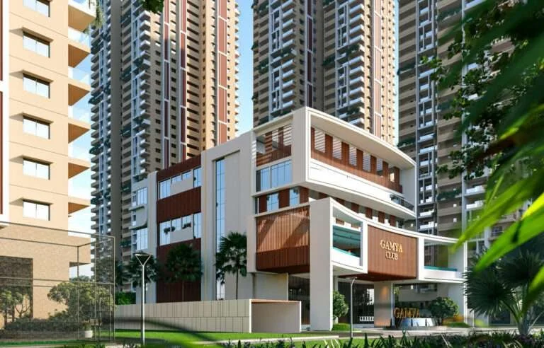 "Expansive clubhouse at Gamya by Supadha, featuring world-class amenities and recreational spaces."